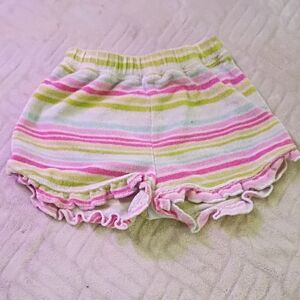 Gymboree Pink and Green Striped Shorts